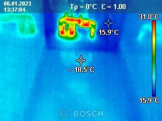 imagem termográfica mostrando roturas